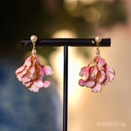 Chinese Style Imitation Jade Studio Gilded Pink Flower Silk Magnolia Flower Intangible Cultural Heri