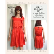 PRELOVED BCX orange fashion mini dress (CTD47)