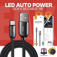 Mcdodo CA-6200 / CA-6190 Micro LED Auto Power Off USB QC4.0 3A Android Cable 1M Smart Charging Cable