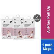 Applecrumby® Airplus Overnight Pull Up Diapers (Mega) -  M50, L46, XL42, XXL36 (1 pack)