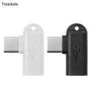 TREA 2 5cm 0 98in Professional 90 Degree Micro USB Female to Type C Male Adapter for Charge Converte