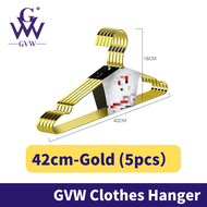 GVW【5pcs】High Quality Stainless Steel Hanger Penyangkut Baju Boutique Solid Clothes Hanger (Thicker 