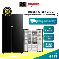 TOSHIBA 623L SIDE BY SIDE SBS Inverter Refrigerator Fridge GR-RS780WE PETI SEJUK 冰箱