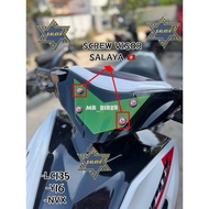 ORI SALAYA 🇻🇳 VISOR NVX155 V1 V2 V3 SCREW VISOR SALAYA SKRU WINDSHIELD SCREW + RED WASHER M5 1 SET S
