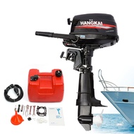 Hangkai Outboard Motor 6.5hp 4 Stroke, 123CC Aluminum Heavy Duty Boat Motor with Water Cooling Syste