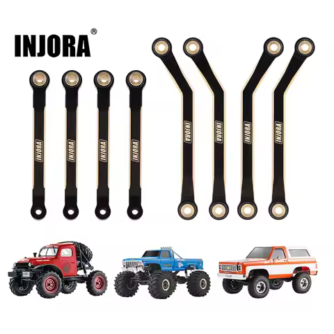 INJORA Black Coating 39g Heavy Brass High Clearance Chassis Links for 1/24 RC Crawler Car FMS FCX24 