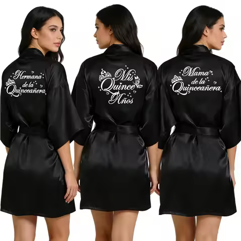 3 Pcs Elegant Quinceañera Celebration Gown Mis Quince Años Robe Girls 15th Anniversary Bathrobe for 