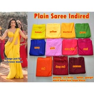 Plain Saree Georgette Indired Plain Indian Saree Fabric/