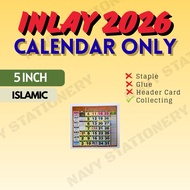 【Calendar Only】5 Inch Inlay Islamic Calendar 2026 ｜ Islamik Kalendar Dinding Tahun 2026