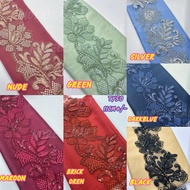 TY50[1METER]ABAYA FLOWER LACE/ SEQUIN FLOWER LACE/BORDER LACE/FLOWER LACE/RENDA BUNGA MANIK/RENDA AB