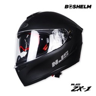 BOSHELM Helm NJS ZX- Solid HITAM DOFF Helm Full Face SNI