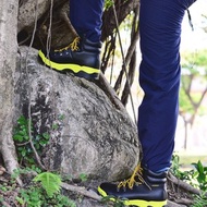 MIT【輕量防水登山靴-女款黑黃】登山靴 登山鞋 防水 防滑