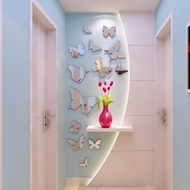 Mirror Butterfly 3D Stereo Acrylic Wall Stickers Living Room Room Bedroom Background Wall Decorations/Butterfly Mirror Wall Sticker Decal Wall Art Wedding Kids Room Decoration