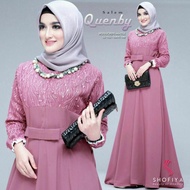 Gamis Quenby baju gamis brokat 2021 gamis pesta musllimah