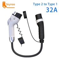 feyree Type 2 to J1772 Type 1 Charging Cable Adapter for EV Charging Station Electric Car EVSE Charg