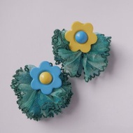 超. 立體紗裙耳環 花花系列