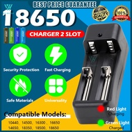 18650 Battery Charger Lithium Ion Recharger Battery Portable USB Charger DC 4.2V 2 Slot Smart Battery Charger 18650电池充电器