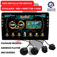 Mohawk MS Series / Mohawk 360 Android Player with 3D 360 Reverse Camera 3D View Camera - 9inch / 10inch