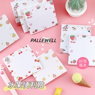 80 Sheets Kawaii Fruits Sticky Note Memo Pad