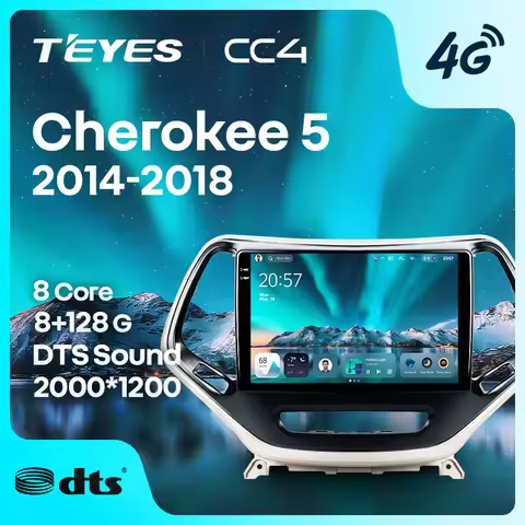 TEYES CC4 For Jeep Cherokee 5 KL 2014 - 2018 CarPlay Android Auto 2DIN Car headunit Autoradio Car Ra