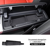 For BMW X1 U11 2023 Car Central Console Armrest Storage Box  Airspeed ABS Holder Center Console Cup 