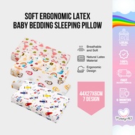 Soft Ergonomic Latex Baby Bedding Sleeping Pillow 44x27x6cm Design Head Neck Guard Cartoon Safe Comfortable Sleep Pillow
