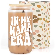 Coolife in My Mama Era Coffee Glass - Hadiah Mama Comel untuk Ibu Baharu, Ibu Terbaik - Krismas, Har