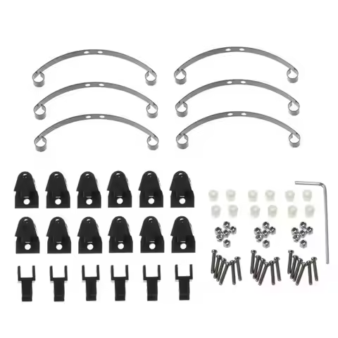 A72Z Steel Leaf Spring Suspension Set Shock Absorber For WPL B16 B36 Q60 Q63 Q64 FY004 MN-77 6X6 RC 