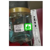 balang biskut pet106 (H) 13cm x11cm clear bekas bulat rendah kuih raya plastik red/black cap bekas m