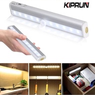 KIPRUN  PIR LED Motion Sensor Light  Cupboard Wardrobe Bed Lamp LED Under Cabinet Night Light For Closet Stairs Kitchen6/10 LEDs