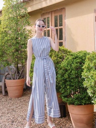 Sugarbird - Allie Set ชุดเซ็ตคอตตอนลินินลายทางฟ้าขาว