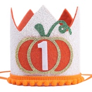 WAOUH Little Pumpkin 1st Birthday Crown - Harvest Birthday Decoration,1st Birthday Hat