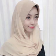 【The-Best】 Medium Size Amira Hijab With Rhinestones Pull On Scarf Wrap Amira Headwear