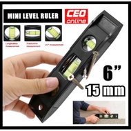 CEO 🇲🇾 Level Ruler 6" 15mm Mini Magnetic Spirit Level Water Level Ruler Measuring Aircond Tiles Ceramic Penimbang Air