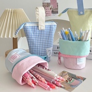Foldable student pen holder, boys, girls, stationery bag18x9cm