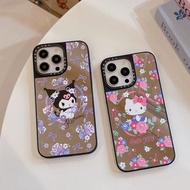9851 Hello Kitty Kuromi 化妝鏡面磁吸無線充電手機電話殼IPHONE 15 14 13 PRO PROMAX 12 11