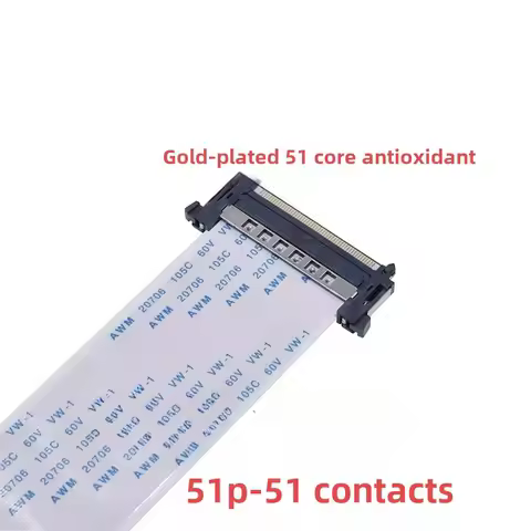LVDS 4K-51Pin Ultra HD LCD Strip Cable 0.5mm pitch AWM 20861 20706 105C 60V VW-1 V-by One 51P FFC Do