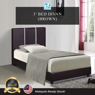 DARLA UPHOLSTERED PLATFORM SINGLE BED DIVAN |3FT BED DIVAN| / Solid Quality Single Bed Divan with Ba