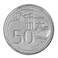 koin 50 cents Singapura