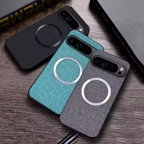 Magsafe Magnetic Plain Leather Case For Pixel 9 Pro XL 9A Pixel9 Pro Google Pixel 8 Pro 8A 7A 7 Clot