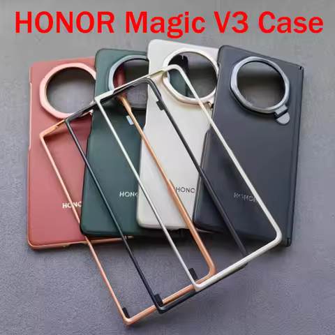 Original Honor Magic V3 FCP-N49 Leather Phone Case Shockproof Back Cover Bumper For HONOR Magic V3 5