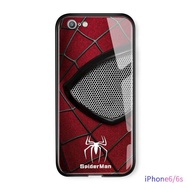 สำหรับ iPhone X XS XR XS MAX 5 5S SE 6 6 S 7 8 PLUS Case MARVEL กัปตันอเมริกาไอรอนแมน Spiderman ปลอกกันกระแทกกระจกเทมเปอร์กรณีฝาหลัง