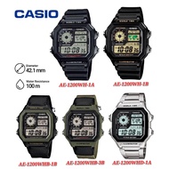 Caslo General AE-1200WH Black Resin Strap Men's Watch AE-1200WHB AE-1200WHD Sport Watch