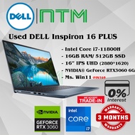 #IN169 USD DELL INSPIRON 16 PLUS Gaming Laptop Intel i7-11800H 16GB 512GB SSD NVIDIA RTX3060 6GB 3K 
