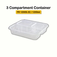 Disposable Food Container Plastic Container Rectangular 3 Compartments Container 1200ml FR1200S-3C 5