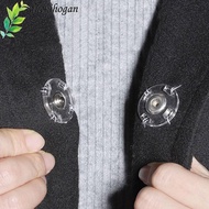 DUCKIHOGAN 10Pcs Fastener, Invisible Acrylic Snap Button, DIY Transparent Round Snap Fastener