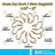 Brass Cup Hook Skru Cangkuk 1/2"(12MM)- 2"(50MM)