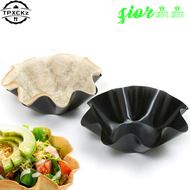 Zior [Zior] Nonstick Blütenblatt รูปแบบคาร์บอน Stahl Backen Schüssel Tortilla Salat Schüssel Backen เชลล์แม่พิมพ์กระทะตอติลย่าบ้าน