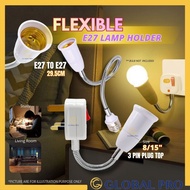 Lamp Holder E27|13A plug  3 pin plug E27 to E27 Light holder Extension plug Bulb Led with Plug 3 pin