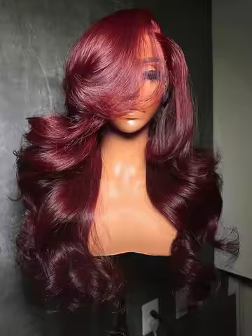 Red Wine 99J Body Wave Human Hair Wig 13x4 HD Lace Frontal Human Hair Wig Brazilian Remy Human Hair 